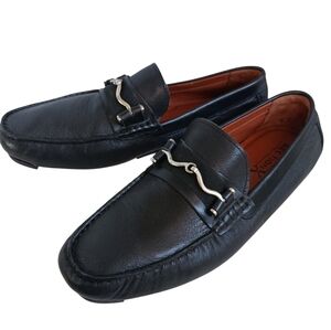 SECTION X Darion Leather Bit Buckle Driver Loafer Slip On Black Men's Size 8 NEW